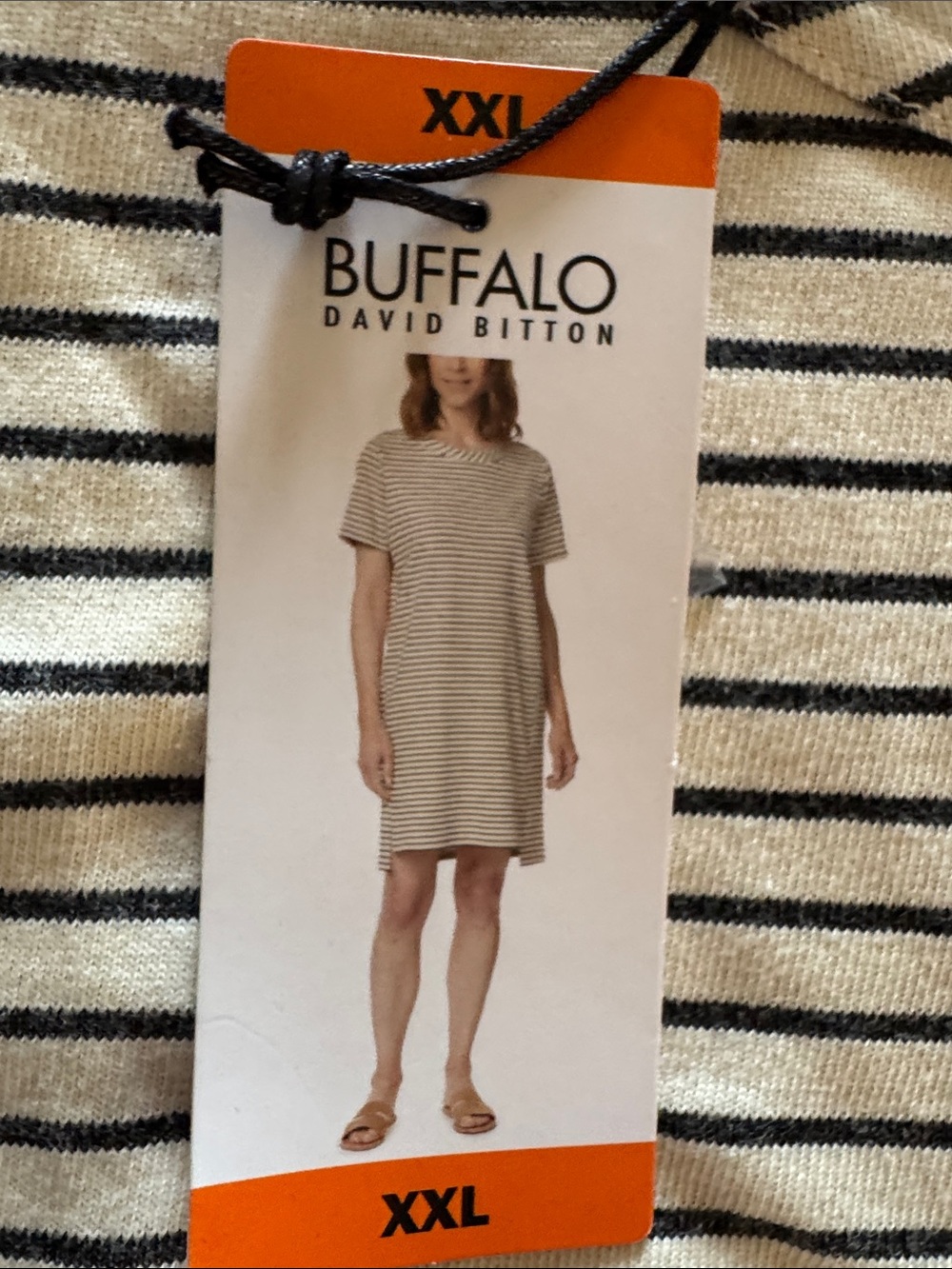 Buffalo Cream & Black Striped Dress